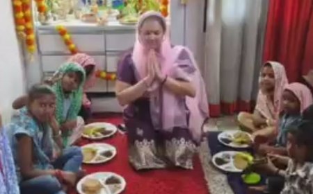 नवरात्र के अंतिम दिन घरों होगा कन्या पूजन:रामनवमी पर मां दुर्गा के नौ रूपों की आराधना के बाद कन्या पूजन की तैयारी