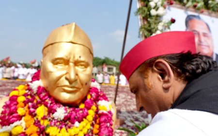 मुलायम सिंह यादव के स्मारक का नाम 'सोशलिस्ट म्यूजियम':चौथी पुण्यतिथि पर नाम सार्वजनिक किया, म्यूजियम राजनीतिक सफर को दर्शाएगा