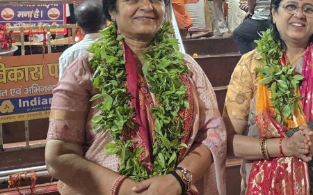 मेधा कुलकर्णी ने हिंदू राष्ट्र बनने की कामना की:माता विंध्यवासिनी से यूपी में बड़ी जीत मांगी, महिला आरक्षण पर कांग्रेस-सपा को घेरा