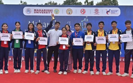 महर्षि बॉटफिएस्टा-2026 में 600 से ज्यादा विद्यार्थियों ने हिस्सा लिया:लखनऊ में तकनीक और नवाचार का रोमांच रहा; छात्रों ने एआई प्रोजेक्ट पेश किए