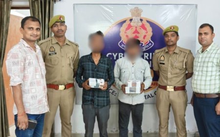 4.77 करोड़ के साइबर फ्रॉड में 2 गिरफ्तार:पुलिस ने म्यूल अकाउंट गिरोह का भंडाफोड़ किया, फर्जी खातों से करते थे लेनदेन