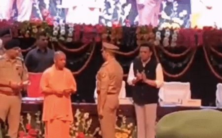 एनकाउंटर में गोली लगने पर भी डटे रहे इंस्पेक्टर गीतेश:सीएम योगी ने लखनऊ में राष्ट्रपति वीरता पदक पहनाकर सम्मानित किया, 2019 में बदमाशों को घेरा था