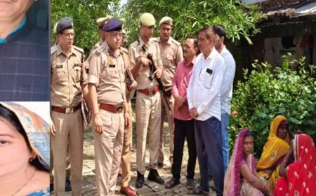 शिक्षक दंपती मर्डर केस, हिरासत में 12 संदिग्ध:सुलतानपुर में पट्टीदारों से भी पुलिस कर रही पूछताछ, स्कूल के पास जमीन को लेकर पट्टीदारों से था विवाद