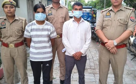 हरदोई में चोरी का खुलासा, नौकरानी समेत 2 आरोपी गिरफ्तार:मकान से नकदी और सोने के आभूषण हुए थे चोरी, बरामद