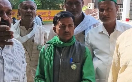 हमीरपुर में किसानों का प्रदर्शन, दी चेतावनी:मांगें नहीं मानीं तो नवंबर में देंगे धरना, सौंपा 7 सूत्रीय ज्ञापन