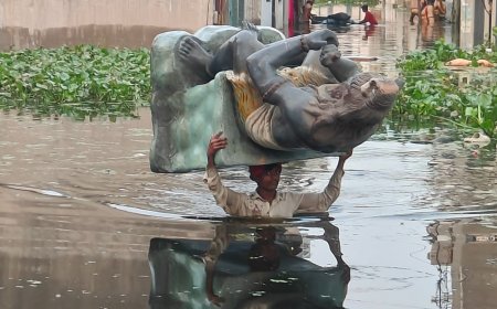 लखनऊ फैजुल्लागंज का राजनाथ सिंह आज करेंगे दौरा:पीड़ितों में बांटेंगे राहत सामग्री, 17 दिनों से बाढ़ में डूबा है इलाका