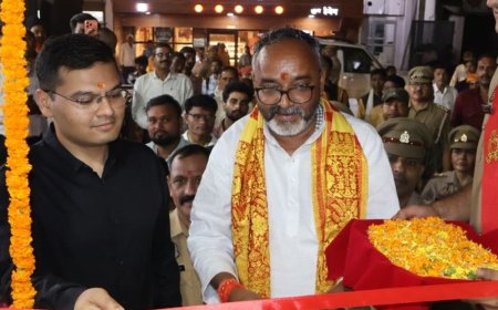 सोनभद्र के बढ़ौली चौक पर पुलिस सहायता केंद्र शुरू:24 घंटे तैनात रहेंगे पुलिसकर्मी, सदर विधायक और एसपी ने किया उद्घाटन