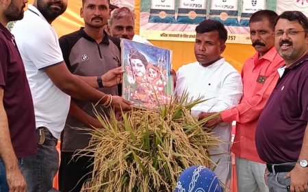 सहजनवा में मनाया धान फसल कटाई दिवस:सवाना सीड्स के कार्यक्रम में किसानों को सवा 7501 की उपज की जानकारी दी