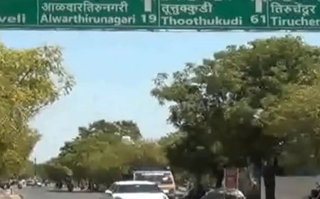 तमिलनाडु: हाईवे बोर्ड पर हिंदी लिखने पर 2 अधिकारी सस्पेंड:सिर्फ तमिल-अंग्रेजी में जगहों का नाम लिखने का नियम, हिंदी शब्द मिटाए गए