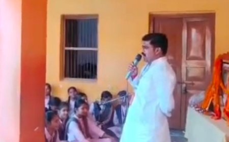 विद्या मंदिर में मनाई महर्षि वाल्मीकि जयंती:बलिया में प्रिंसिपल ने छात्रों को महर्षि के जीवन संदेशों को अपनाने को कहा