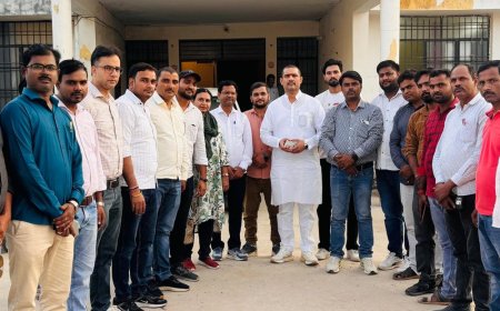 शिक्षक संघ ने शिक्षकों की समस्याओं पर दिया ज्ञापन:69000 और 12460 भर्ती के शिक्षकों के पहचान पत्र जारी करने की मांग