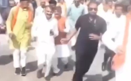 अयोध्या में विधायकों के दौड़कर पहुंचने का वीडियो वायरल:भाजपा जिलाध्यक्ष ने दी सफाई, कहा- कार्यक्रम में बदलाव से दौड़े विधायक, गलत नहीं