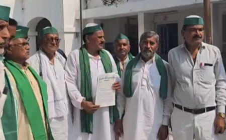 किसानों ने फसल मुआवजे की मांग की:राष्ट्रपति को ज्ञापन भेजकर CEC हटाने और चुनावी सुधारों की भी मांग उठाई