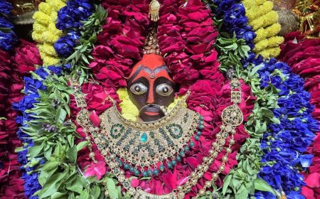 जौनपुर में मां कात्यायनी के 4500 भक्तों ने किए दर्शन:शारदीय नवरात्र के छठवें दिन पीले फूल और शहद का भोग चढ़ाकर मांगी सुख-शांति