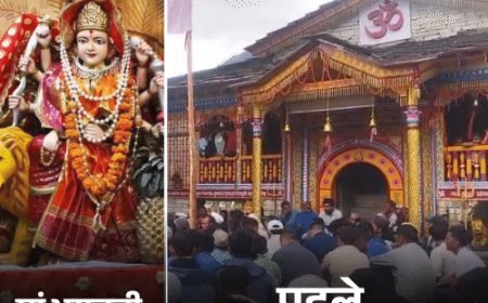 मां ने जहां निशुम्भ का वध किया वो मंदिर जला:बागेश्वर में पंडाल राख, लकड़ी से था बना; महिलाओं के थम नहीं रहे आंसू