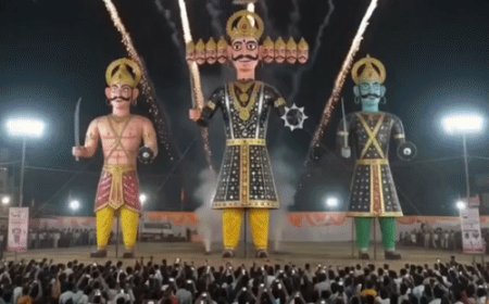 बरेली की ऐतिहासिक रामलीला में धूमधाम से होगा रावण दहन:459 साल पुरानी परंपरा में इस बार 55 फुट ऊंचे रावण का होगा अंत