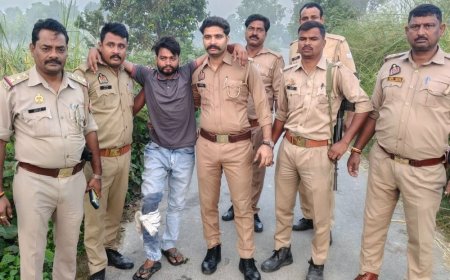किशोरी से दुष्कर्म का आरोपी 72-घंटे बाद मुठभेड़ में गिरफ्तार:सीतापुर में अगवा कर किया था दुष्कर्म, तमंचा-कारतूस और बाइक बरामद