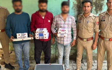 नकली नोटों से ठगी करने वाला गिरोह पकड़ा,:21 दिन में रकम तीन गुना करने का देते थे लालच; तीन गिरफ्तार, चिल्ड्रेन बैंक नोटों की गडि्डयां बरामद