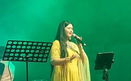 इशिता विश्वकर्मा ने ब्रजरज उत्सव में दी प्रस्तुति:मथुरा के रेलवे ग्राउंड में ‘एक राधा दीवानी, एक मीरा दीवानी’ और ‘सत्यम शिवम सुंदरम’ पर झूमे श्रोता